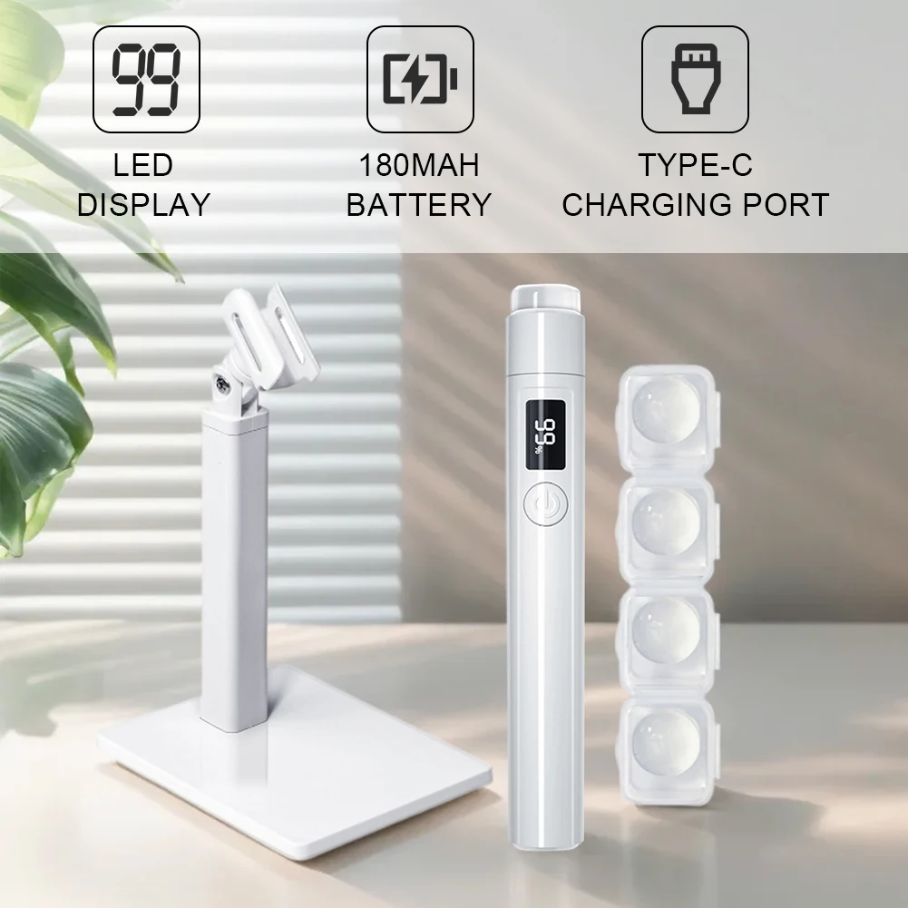 Mini luce ultravioletta per asciugare le unghie Mini torcia elettrica con display a LED Asciugacapelli portatile USB ricaricabile per manicure fai da te domestica