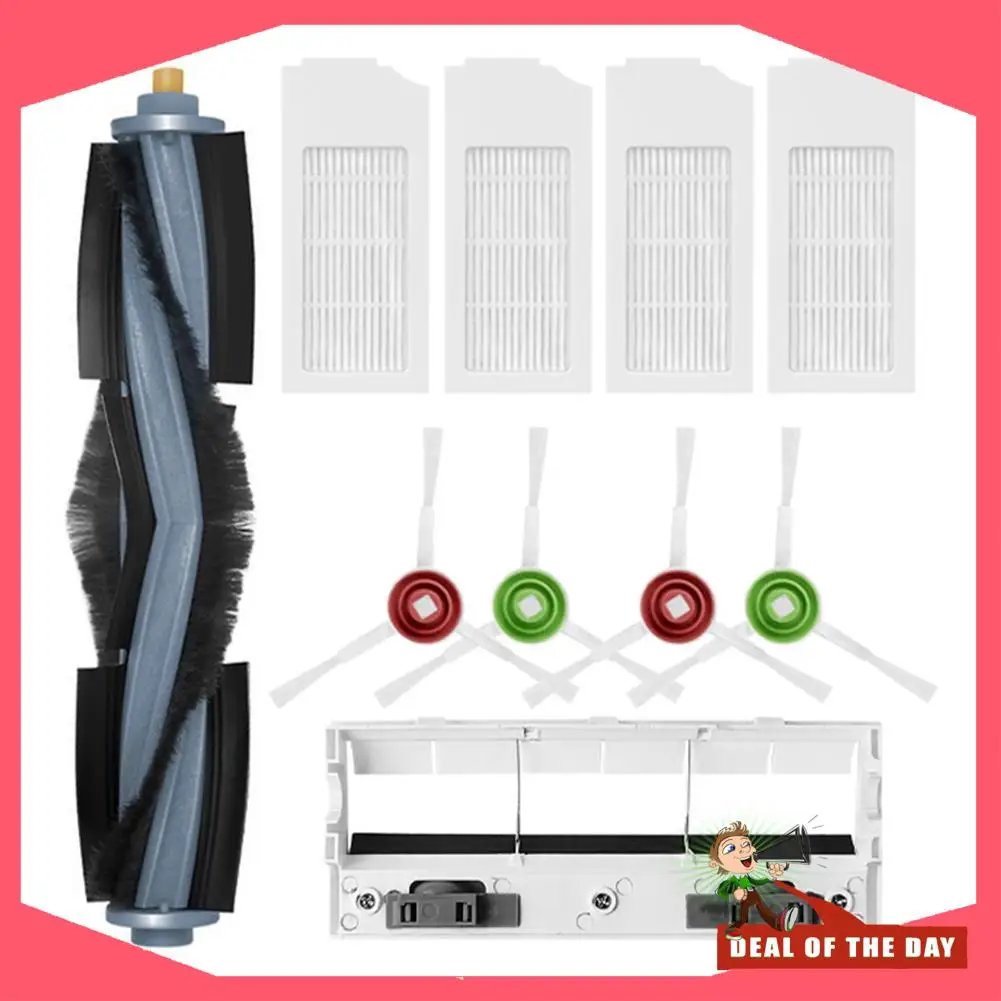 24 ساعة التسليم استبدال ل ECOVACS DEEBOT T10 توربو جهاز آلي لتنظيف الأتربة إكسسوارات قطع غيار فرشاة رئيسية فرشاة جانبية Hep
