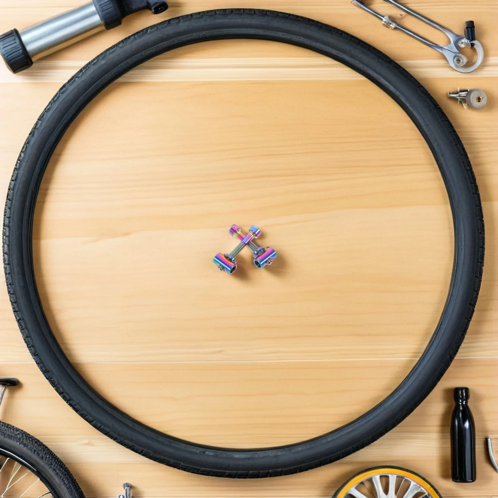 

2Pcs Seatpost Fixed Bolt M5x35 Titanium Alloy Bicycle Seatpost Screw Strong Connection System for Mountain Bikes City Cycling