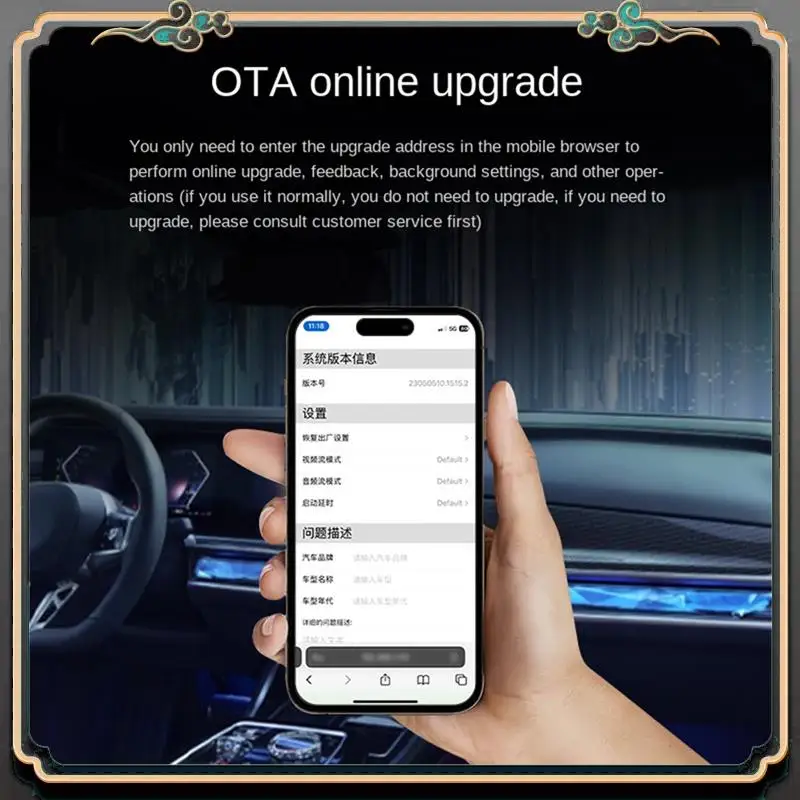 

ASMA-2 In 1 Wireless Carplay Adapter With RGB Lighting Car Adapter Seamlessly Convert Wired Android Auto To Wireless