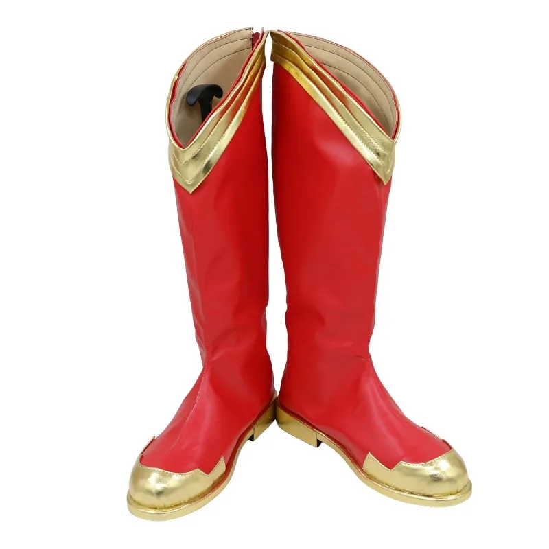 Anime Kara Kent Female The Flying Cosplay Shoes Halloween  Role-Playing Superwoman Boots