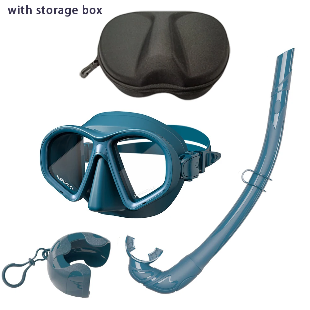 Professionelle Unterwasser-Tauchmaske, HD-Hartglas, für Erwachsene, verstellbar, zum Tauchen, Schnorcheln, Schwimmen, Tauchbrille + Aufbewahrungsbox – Detail 30