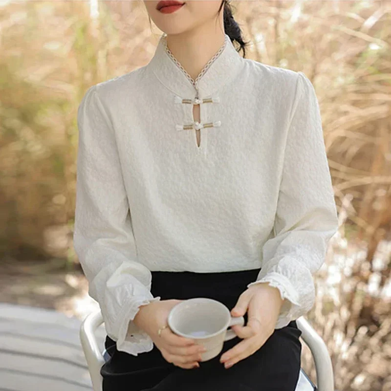 

Fashion Apricot Blouse Shirt Women Tops Long Sleeve Blouse Women Blusas Mujer De Moda 2024 Blouses Femme Women Tops Shirts B609