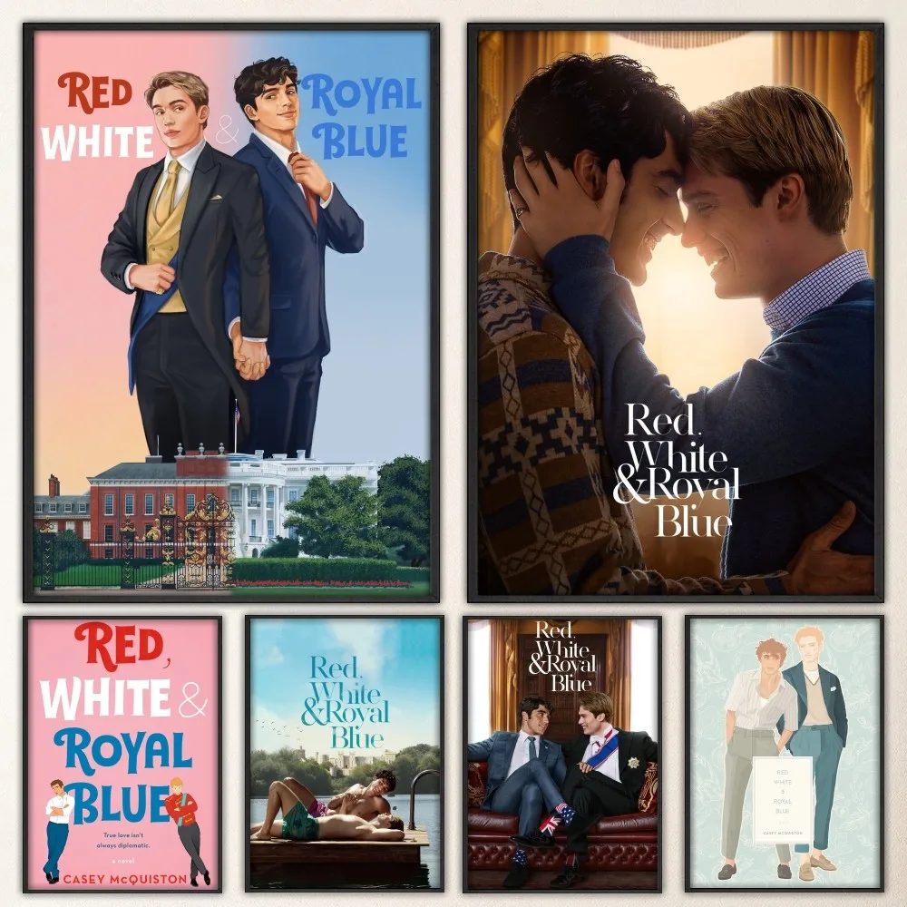 Hot Movie Red White & Royal Blue Poster Prints Poster Wall Painting Bedroom Living Room Wall Bar Restaurant Sticker Small