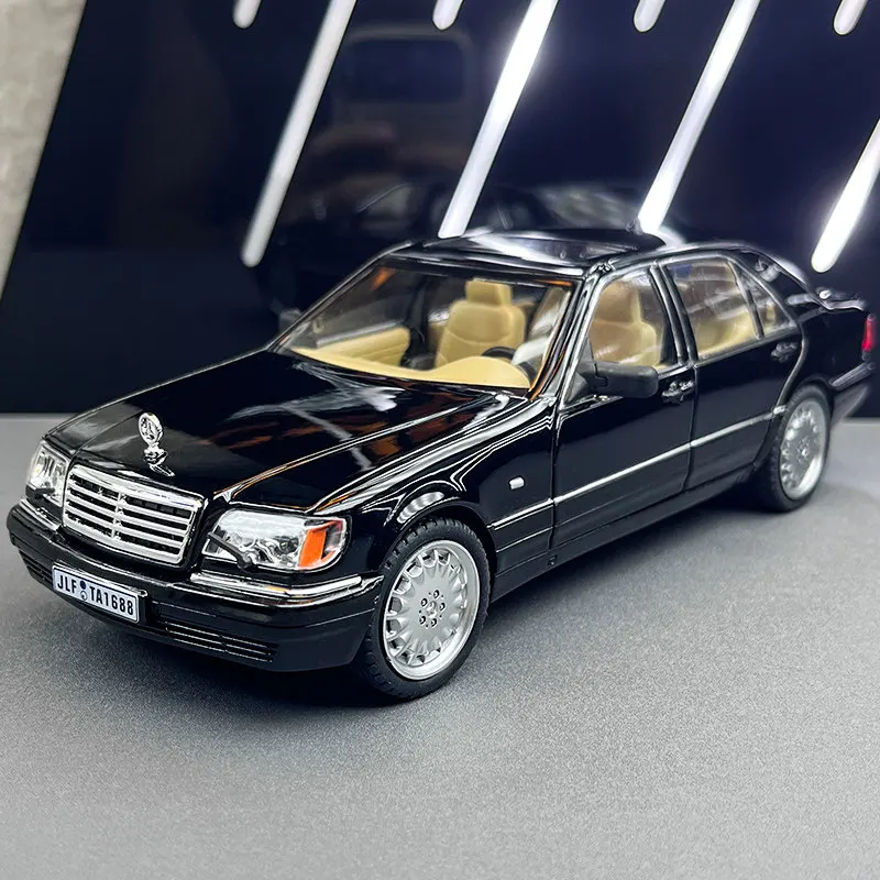 1:24 S320 SEL Classic Executive Limousine Home Trendy Ornaments & Computer Desktop Decoration High Simulation Vehicle