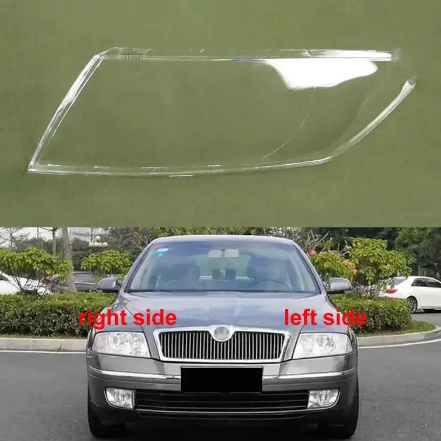 For Skoda Octavia 2007 2008 2009 Headlight Cover Headlamp Shell Transparent Plastic Lampshade Plexiglass Replace Original Lens