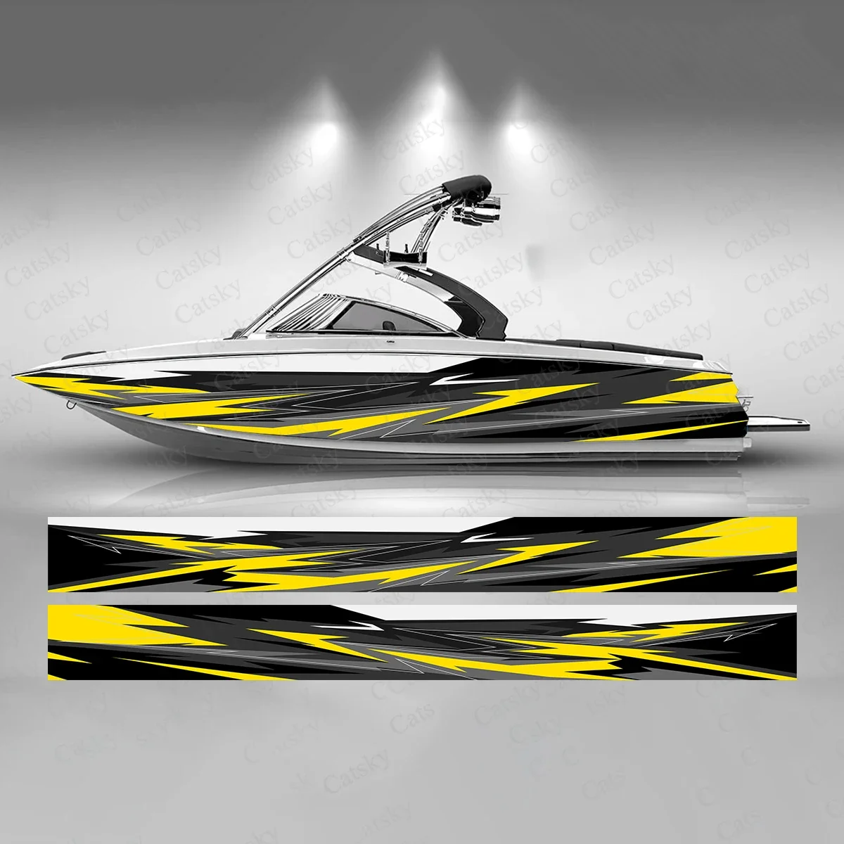 

Abstract Multicolor Graffiti Boat Sticker Fashion Custom Fish Boat-Sticker Vinyl Waterproof Boat Wrap Graphic Boat Wrap Decal