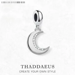 Protective Moon Statement Europe Charm Women 925 Sterling Silver Fashion Pendant Jewelry Nice Gifts