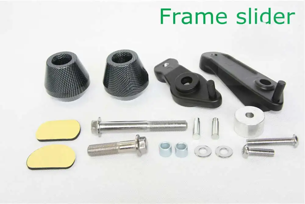 

For 2009-2014 Yamaha YZF R1 YZF-R1 yzfr1 2010 2011 2012 2013 Motorcycle bike No Cut Frame Slider Crash Protector Black / Carbon