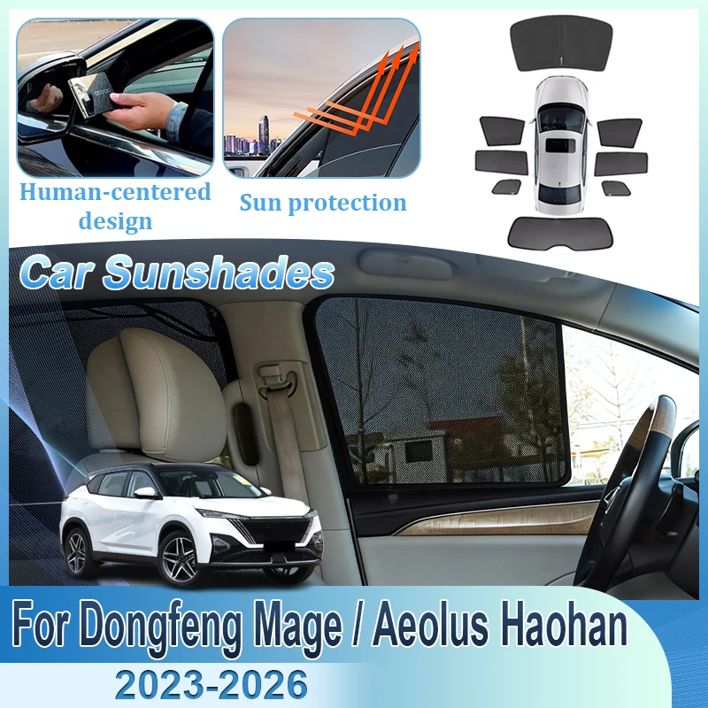 Car Mesh Sunshade For Aeolus Haohan Accessories Dongfeng Mage 2023 2024 2025 2026 Sunscreen Window Shade Coverage Magnetic Visor
