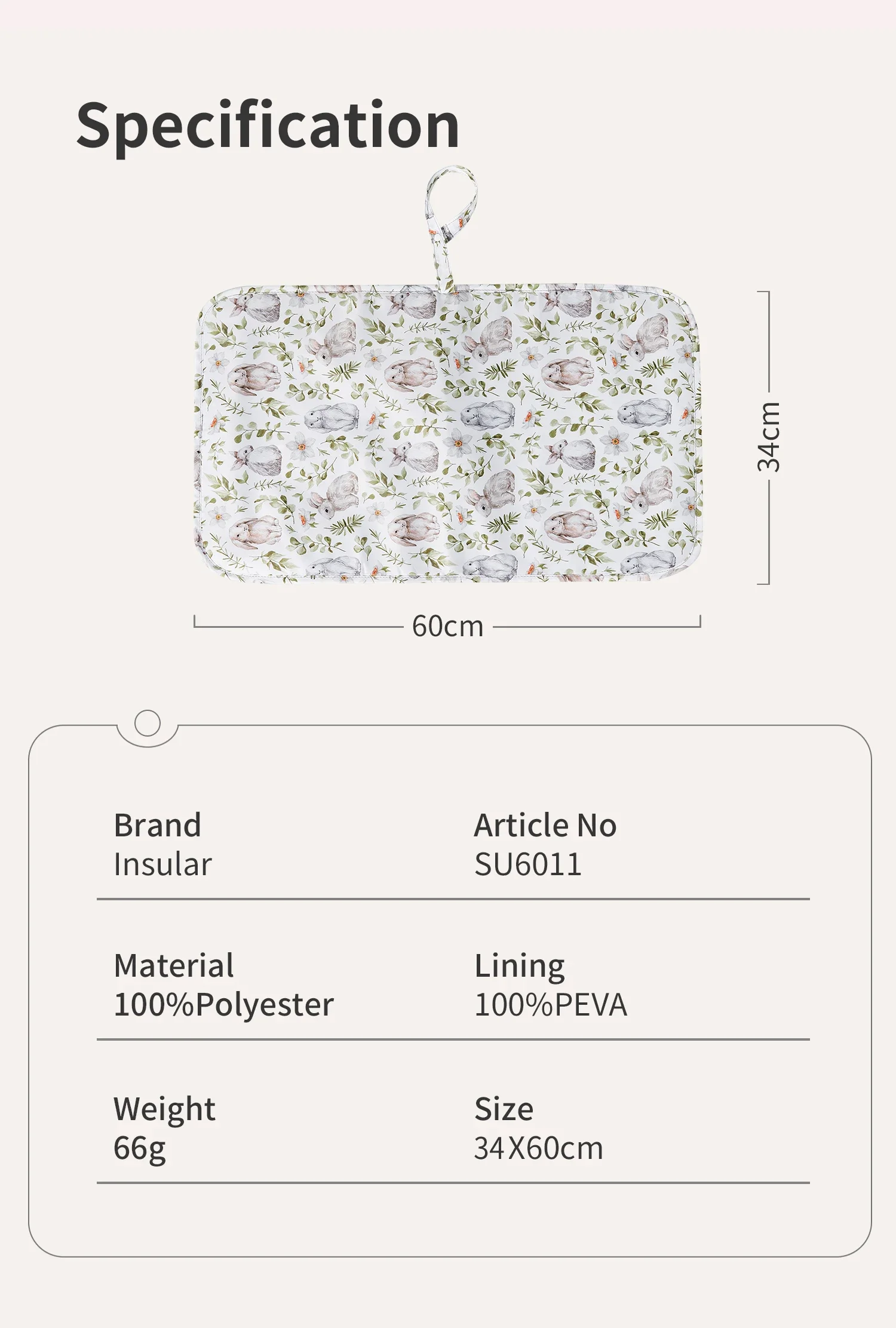 وسادة تغيير حفاضات الأطفال القابلة للطي من INSULAR مقاومة للماء لحديثي الولادة، طاولة تغيير حفاضات محمولة للأطفال الصغار، متينة من أكسفورد للأطفال