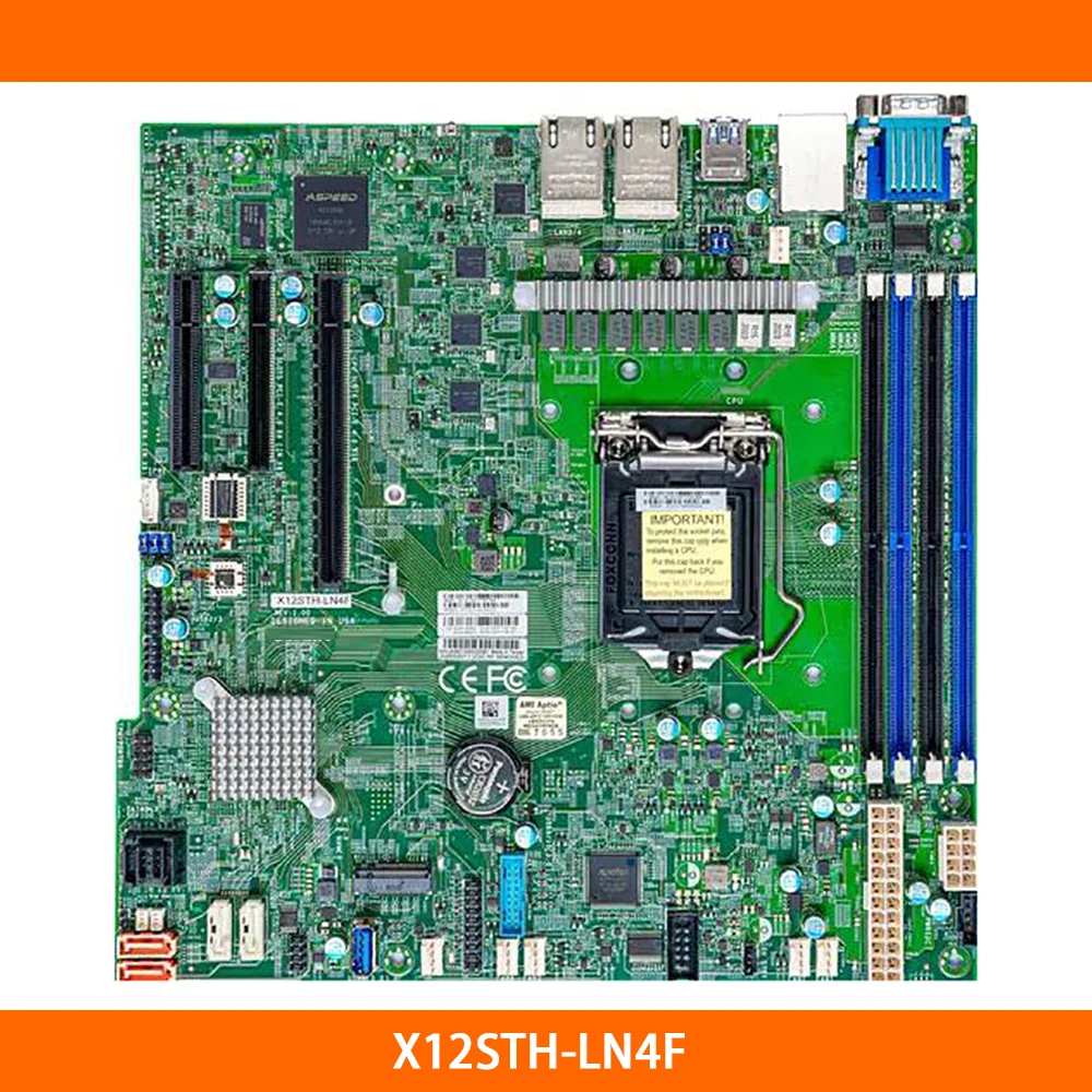 For Supermicro M-ATX LGA-1200 C256 8XSATA 3 128GB DDR4-3200MHz Server Motherboard X12STH-LN4F