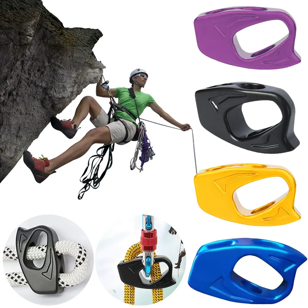 

Rock Climbing Arrestor Ascender Adjustable Climbing Ascender Ergonomic Handle Auto Lock Retarder Aluminum Alloy for 9-12mm Ropes