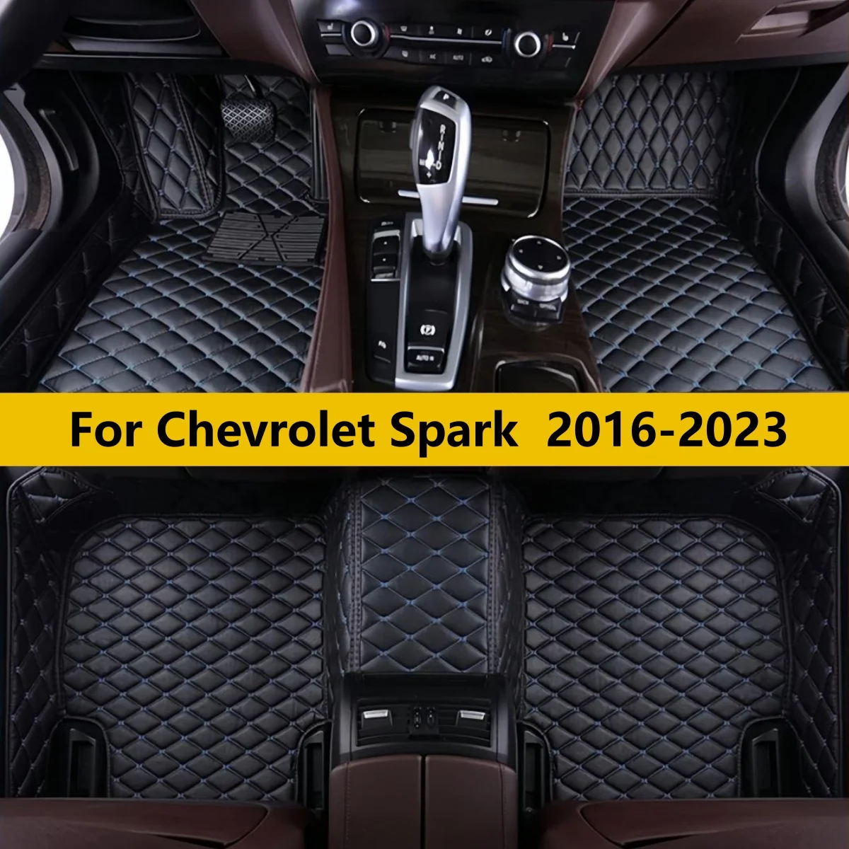 

Автомобильные коврики на заказ для Chevrolet Spark 2016-2023, кожаные автоаксессуары, автомобильный ковер