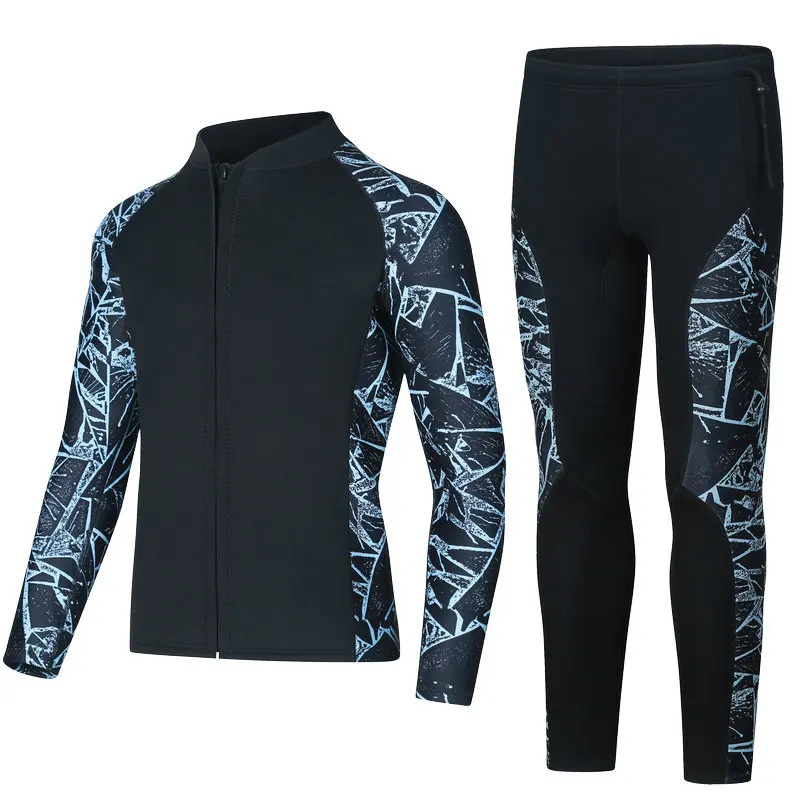 Men Diving Jacket Suit 3MM Wetsuit Neoprene Underwater Kitesurf Surf Surfing Spearfishing Pants Clothes Wet