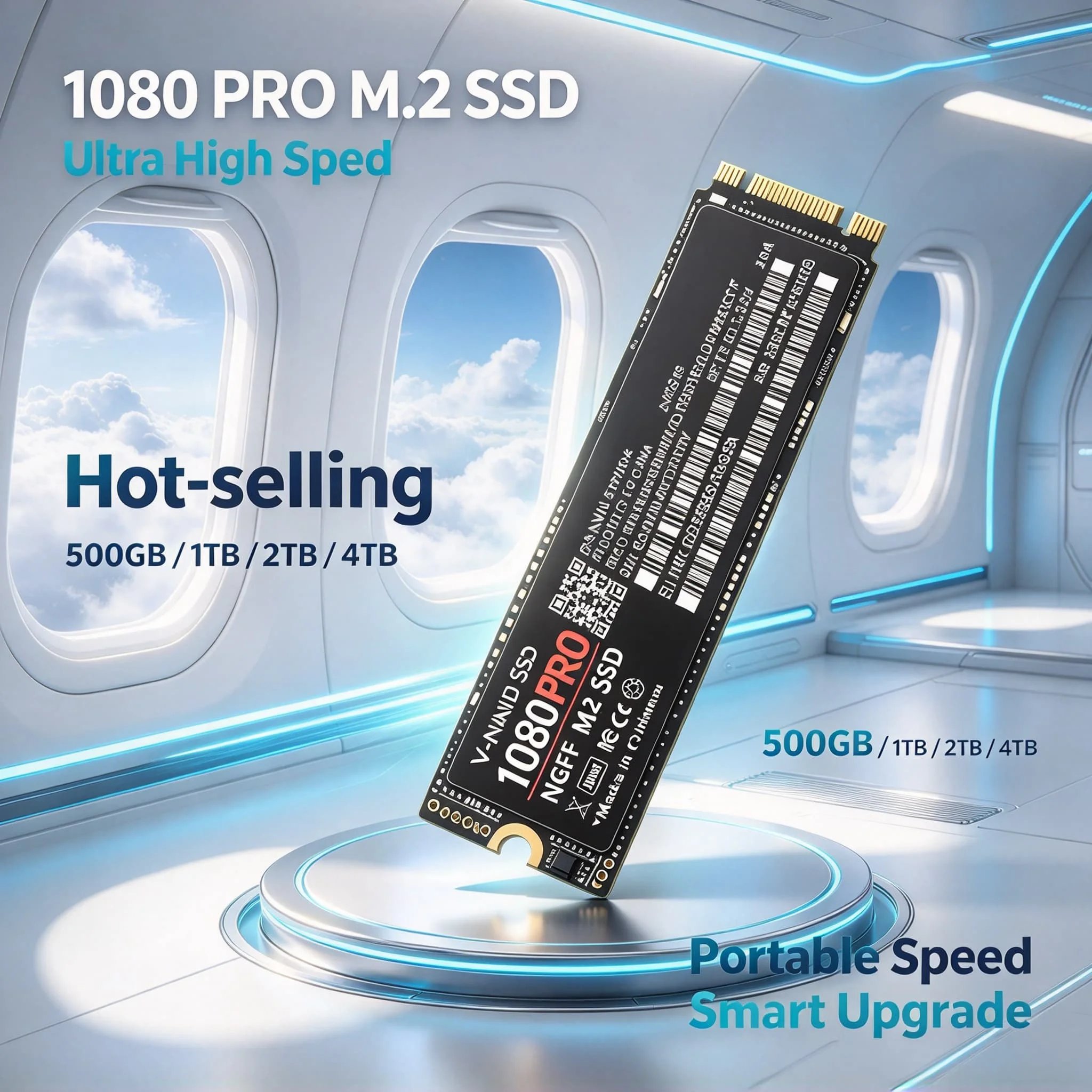 Laptop Desktop Computer 1080PRO NGFF SSD M2 SATA3 Inside Solid State Drive 4TB 2TB 500GB 1TB Fast Internal Hard Disk PC