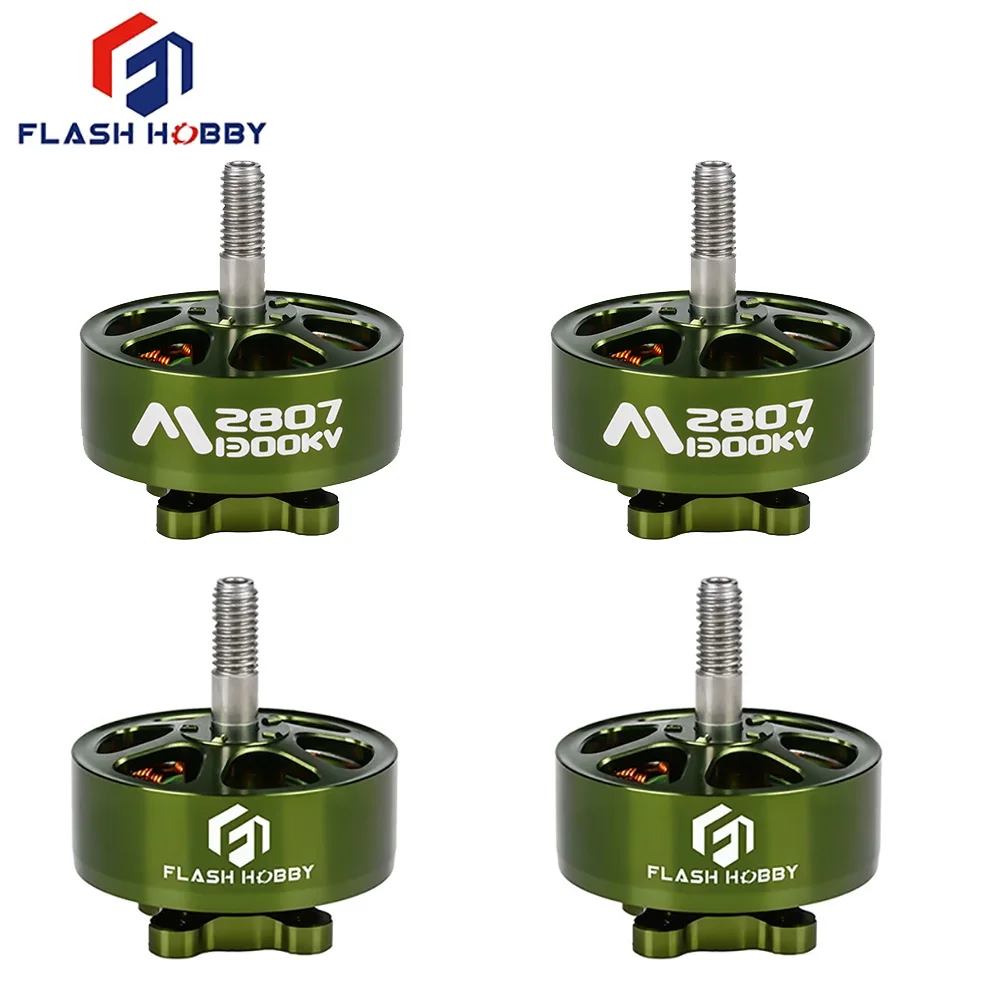 4Pcs FLASHHOBBY M2807 1300KV Brushless Motor Support 3-6S LiPo for FPV Freestyle 7-8inch Long Range Drones