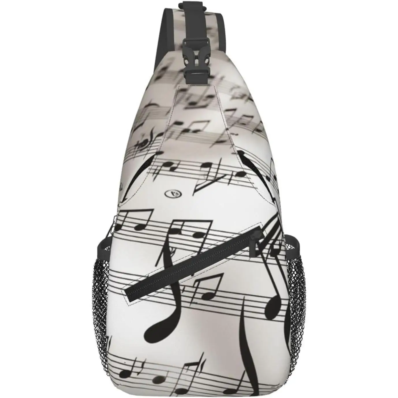 

Сумки через плечо с принтом музыкальных нот для мужчин и женщин, модный рюкзак на слинге, повседневная нагрудная сумка, дорожный походный рюкзак