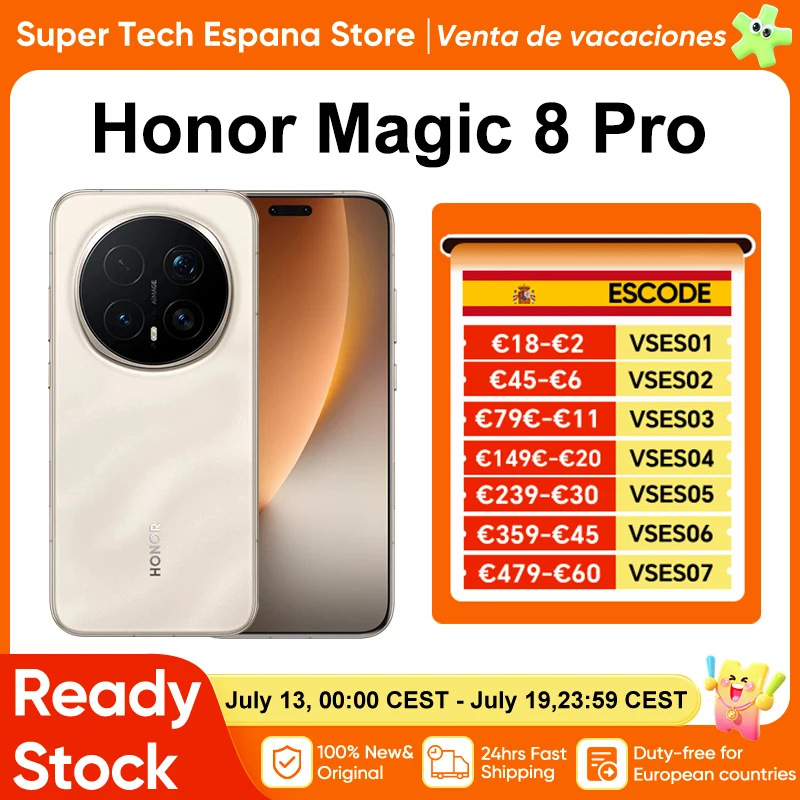 HONOR Magic 8 Pro 5G Smartphone Global Version Snapdragon 8 Elite Gen 5 200MP Ultra Night Telephoto OIS 6270mAh 100W SuperCharge 80W Wireless 6.71"OLED NFC