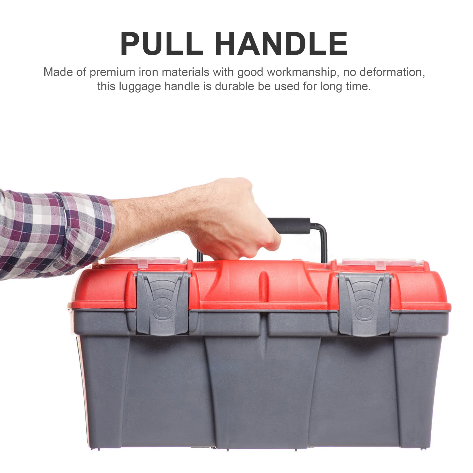 

Durable Metal Case Handle 2pcs Spring Assisted Pull Handle for Tool Box Cabinet Door Luggage Carry Heavy Duty Cupboard Handle