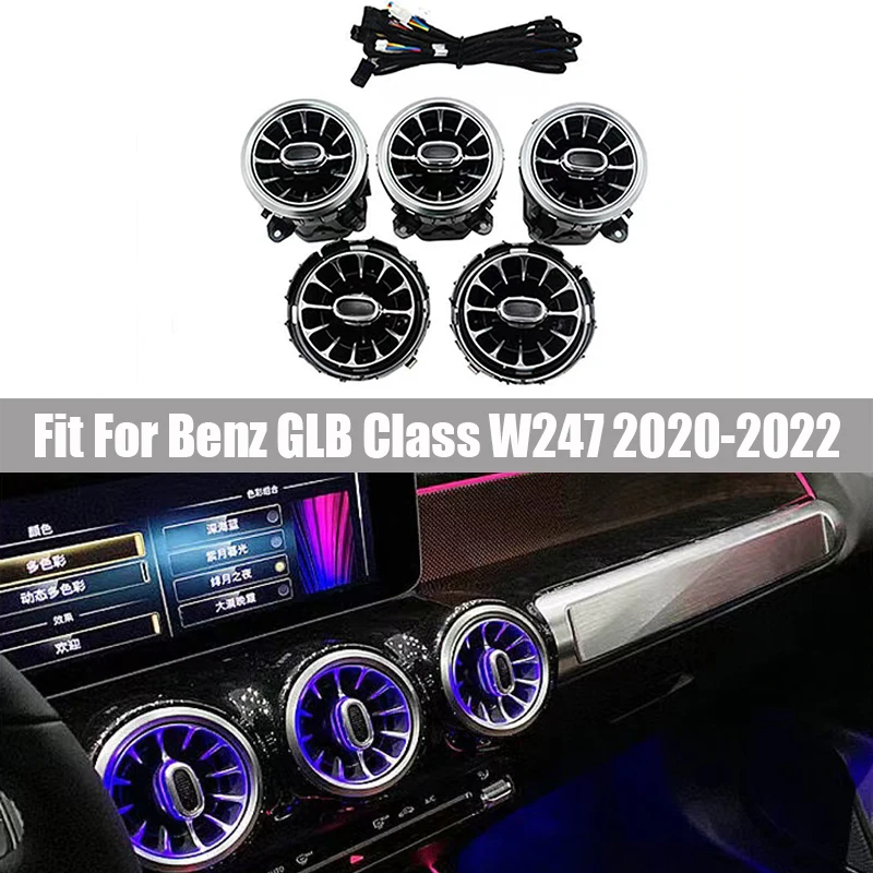 

Suitable for Mercedes Benz GLB Class W247 2020 2021 2022 Models 64 Color Colorful Luminous Front Air Vent