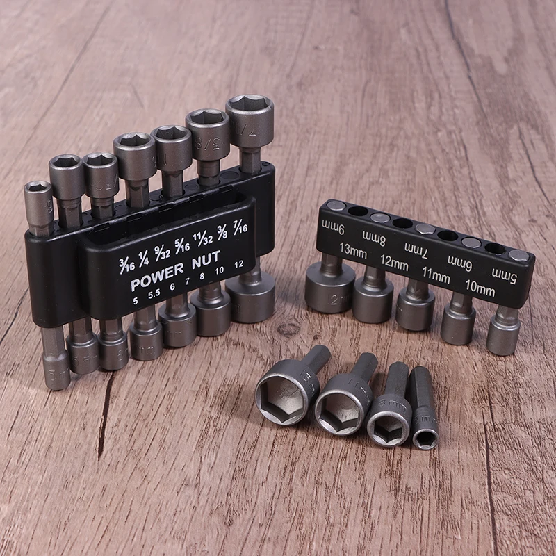 Interno Hexagonal Strong Socket Wrench, Hexagonal Handle, Parafuso de Extensão Rod, Chave De Fenda Pneumática, Inserir Tool Set, 9 Pcs, 14 Pcs