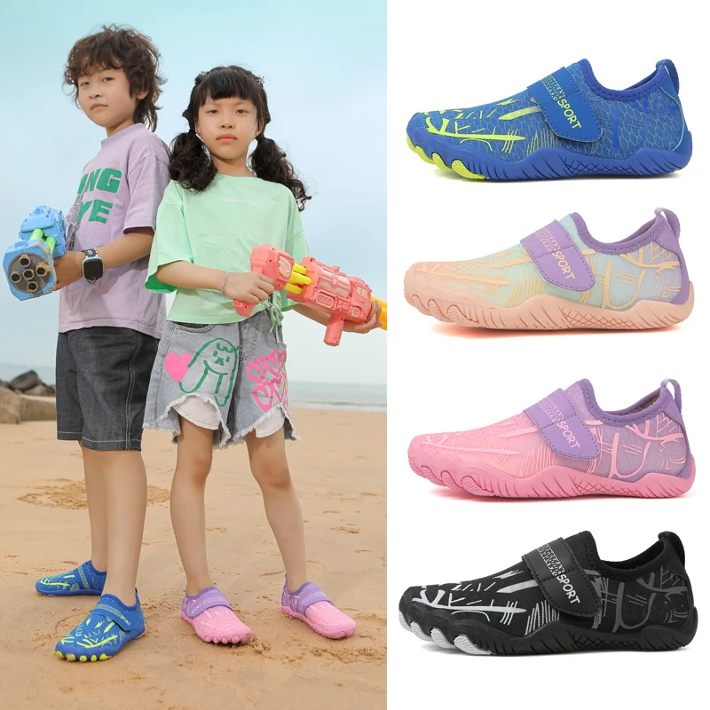 Kids Water Shoes Aqua Athletic Shoes Boys Girls Lightweight Sport Barefoot Shoe Fast Dry Shoe Slip on Swimming pool for children