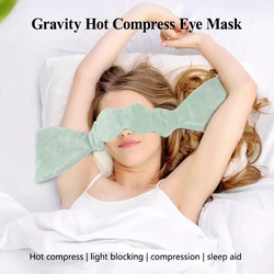 Gravity Heated Eye Mask Weighted Eye Mask Sleeping Mask for Light Blocking Travel Eye Blindfold Relaxation Eyeshade Sleepmask