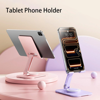 Foldable Tablet Phone Stand For iPad Pro iPhone Xiaomi Tablet Support 360°Rotatable Aluminum Stand Laptop Stand Tablet Holder