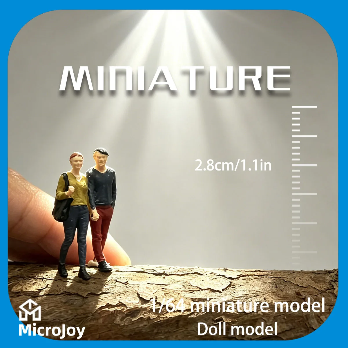 

Miniature Figure Model 1:64 Scale Couple Two-In-One Figure Model, People Figures Suitable for Ho Scale Train Dioramas, DIY Scenery, Creative Scenes, Mini Scene Sets, and Miniature Scenes and Accessories