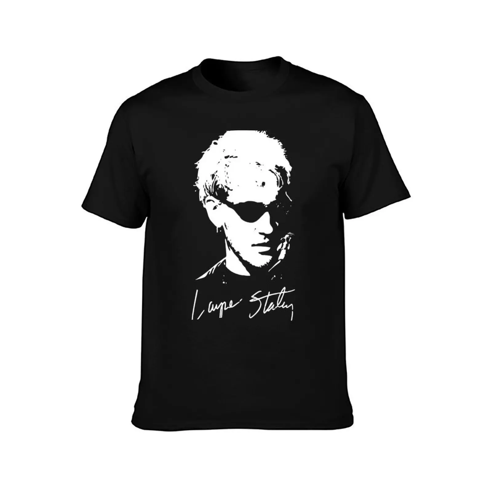 L Staley T-Shirt, Summer Casual Cotton Tee, Oversized Streetwear Tops, Vintage Graphic Print, Loose Fit Short Sleeve
