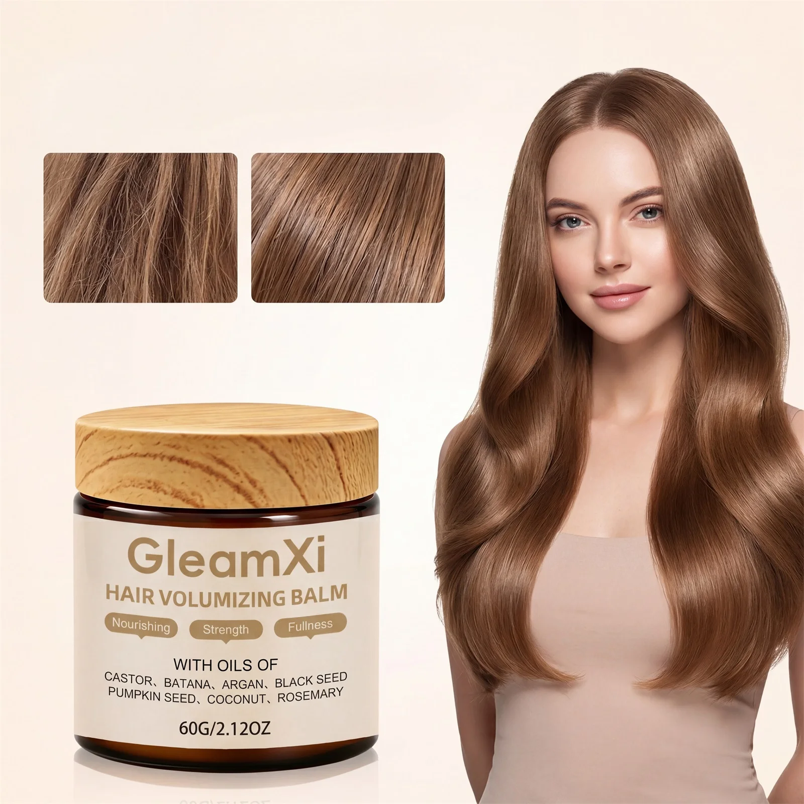 Hair Volumizing Balm Boost Hair Volume Deep Nourish Massage Scalp Anti-Hair Loss Oil Control Anti Frizz-Free Lightweight Smooth