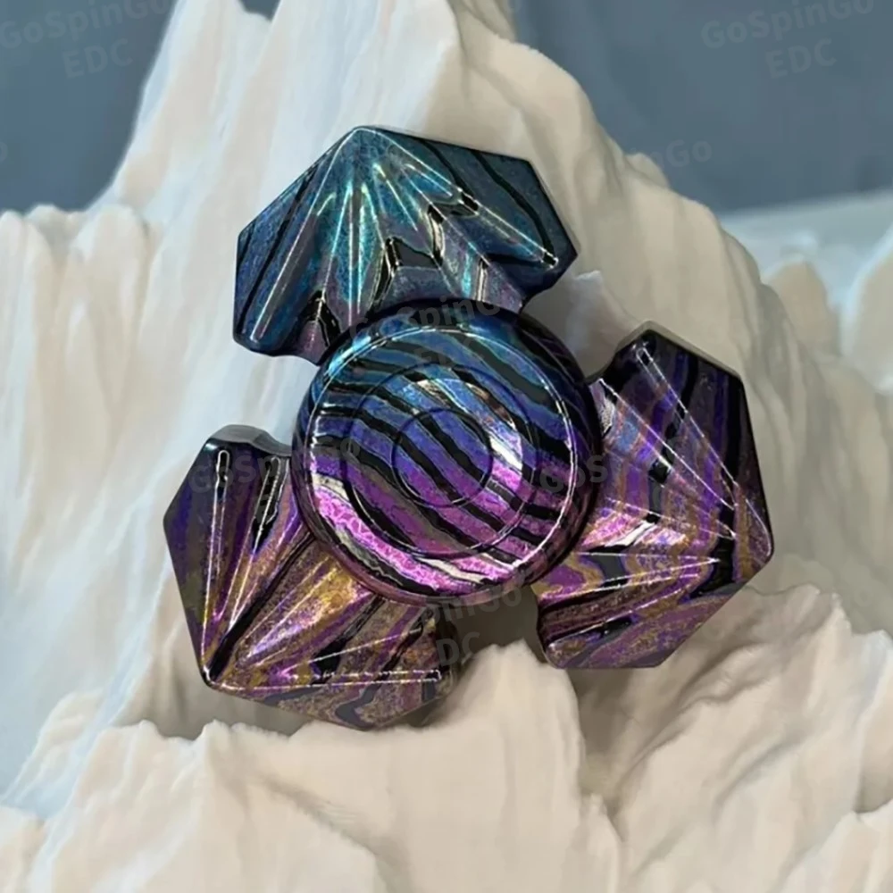 Yibai EDC Crossbone تململ سبينر ألعاب متململة للبالغين أدوات تخفيف القلق ثلاثة شفرات تململ سبينر الدوران #3