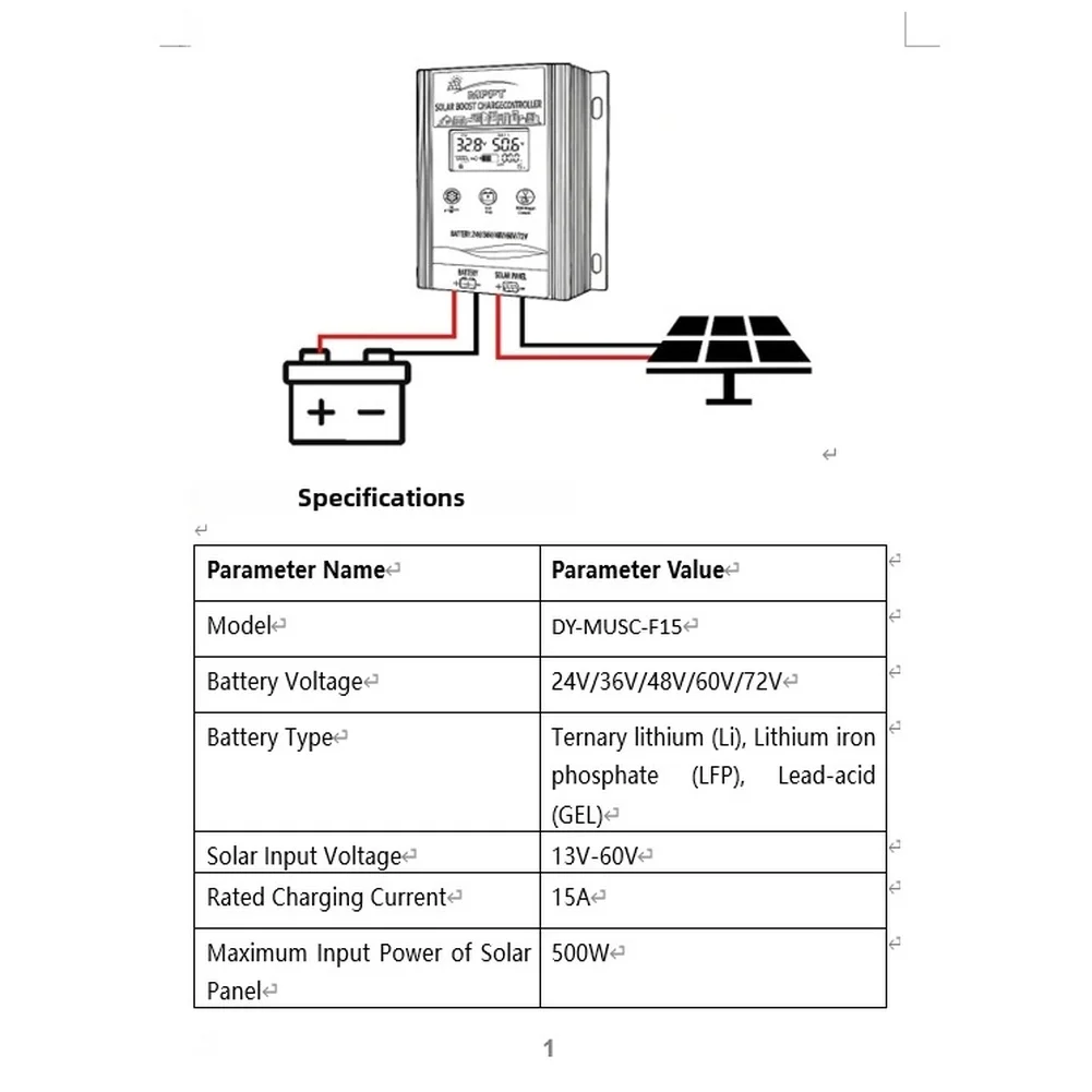 1pc-500w-mppt-solar-charge-controller-24v-72v-15a-for-acid-lithium-battery-rv-golf-cart-power-supply-accessories