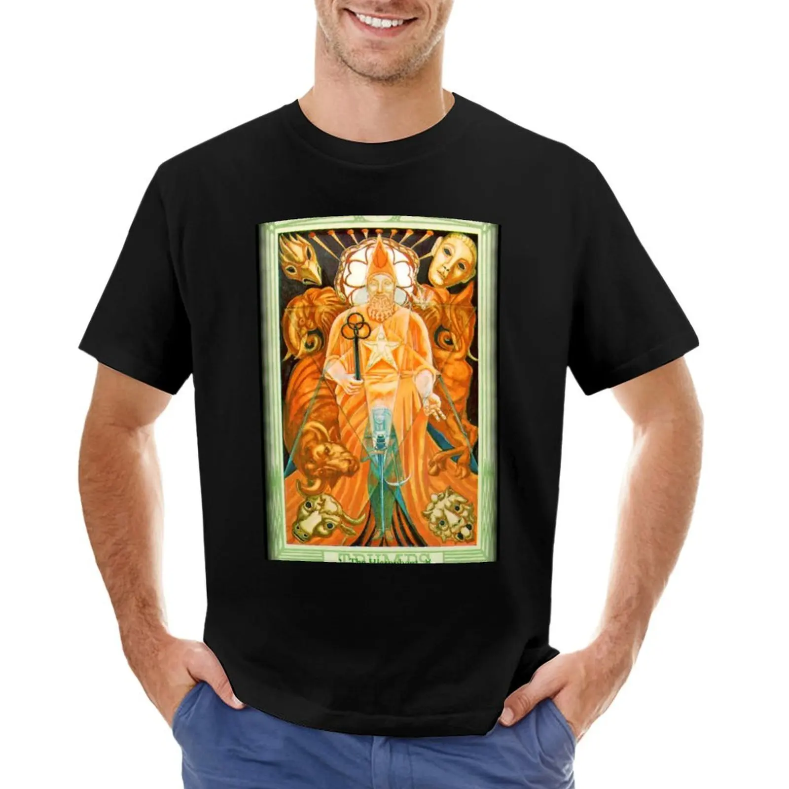 Thoth Tarot - V - The Hierophant. T-Shirt oversized street wear oversized t shirt mens big and tall t shirts