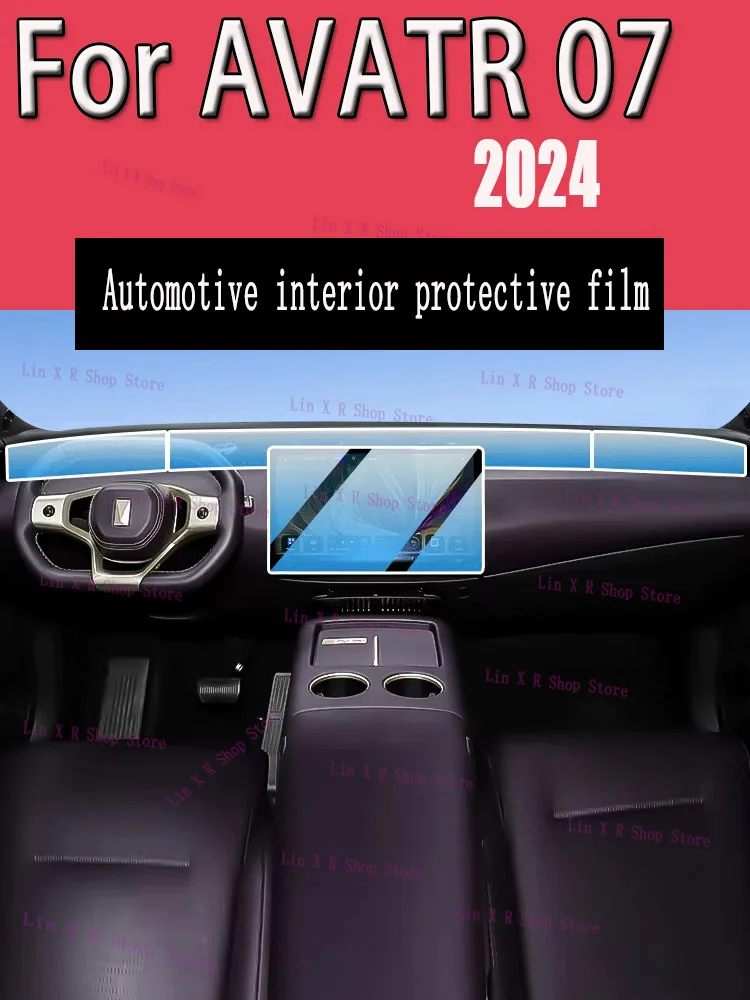 

For AVATR 07 2024 Gearbox Panel Navigation Screen Automotive Interior TPU Protective Film Cover Anti-Scratch Sticker