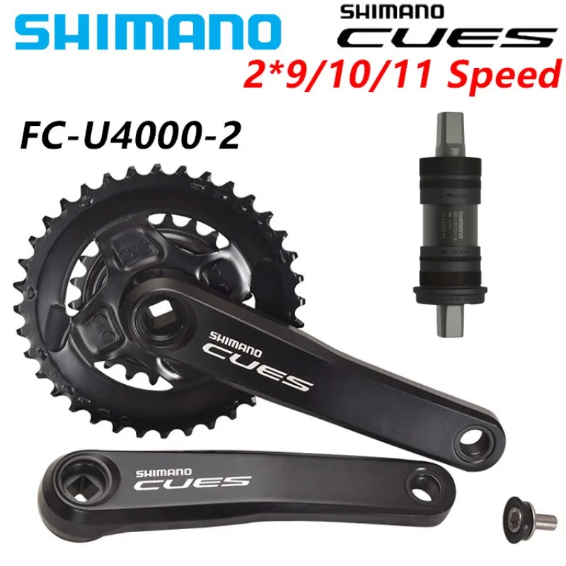 

SHIMANO CUES Crankset FC-U4000-2 2x11/10/9S Chainwheel For Mountain Bike Compatible With LINKGLIDE 170mm 40-26T 36-22T