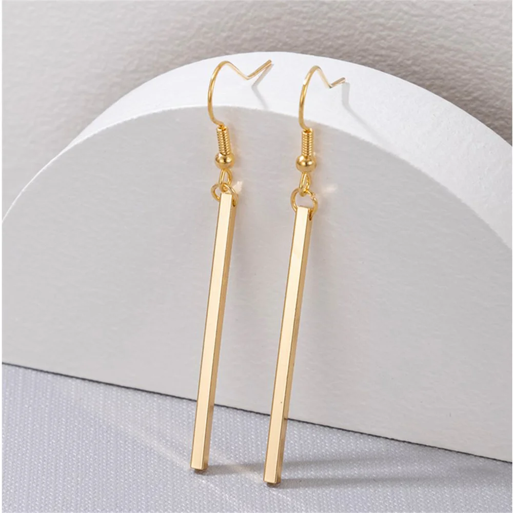 Long Drop Earrings For Women Strip Earrings Stainless Steel Gold Silver Color Fashion Jewelry Brithday Gift Dropshipping