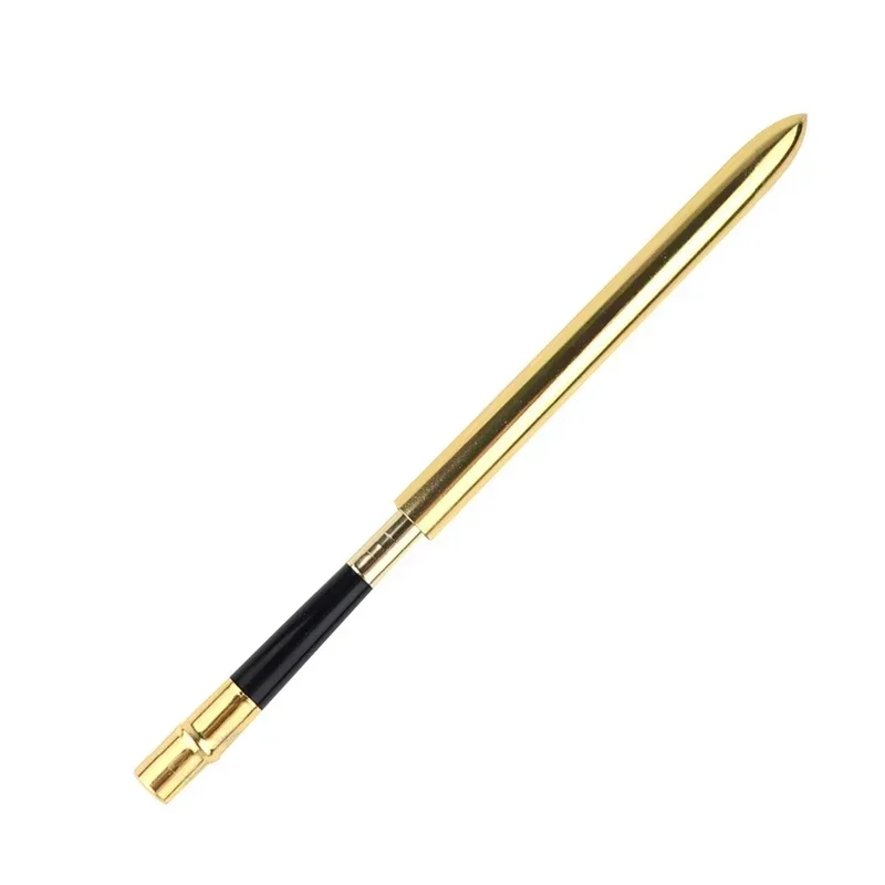 Pennello per trucco per ciglia retrattile in oro Mascara portatile Bacchetta a spirale Applicatore Spooler Strumento cosmetico per estensione ciglia portatile