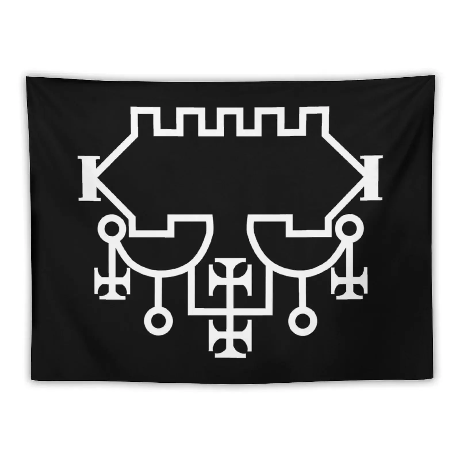 Belial Demon King inner Sigil white occult Magick Seal Tapestry On The Wall Carpet Wall Home Decoration Accessories Tapestry