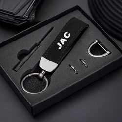 1pcs Leather Car Styling Badge Pendant 4s Shop Gifts Auto keychain For JAC S2 J3 Board JS2 S3 J2 S5 T8 Refine J5 J6 J4 Vapour