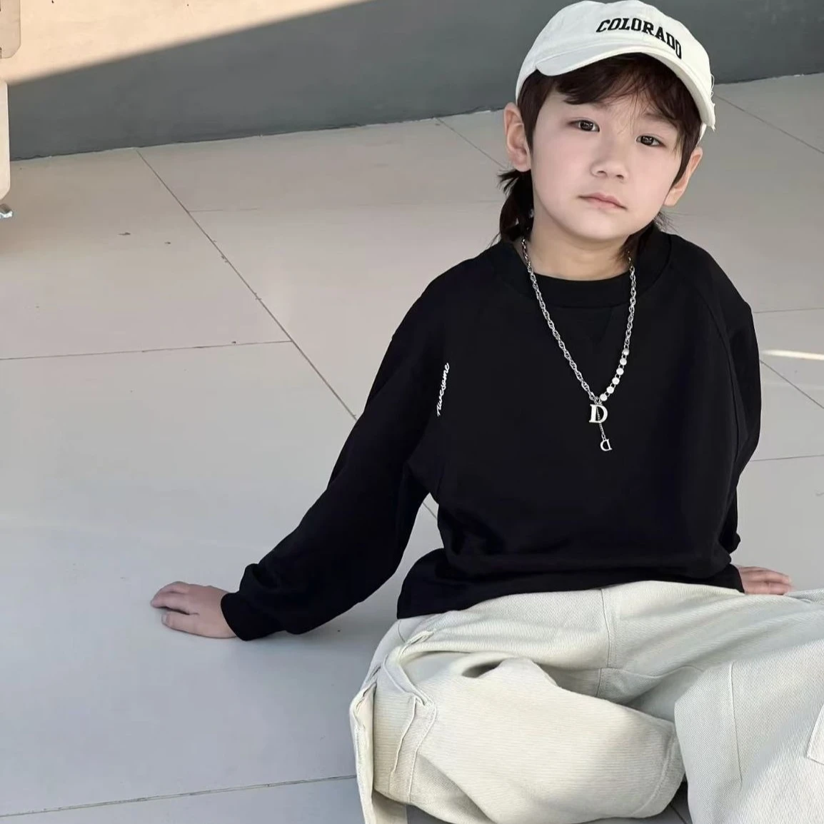 Boys T-shirt 2026 Autumn And Winter New Children's Clothing Korean Style Boys And Girls Embroidery Loose Casual Bottom Shirt