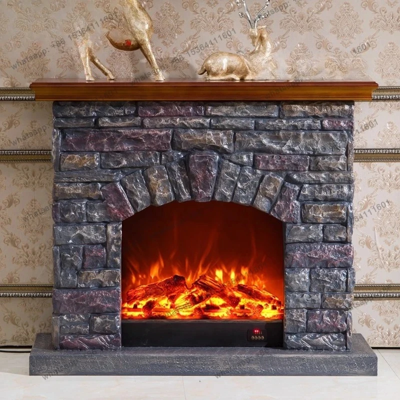 European retro mantel imitation stone mantel decoration heating advanced fashion new