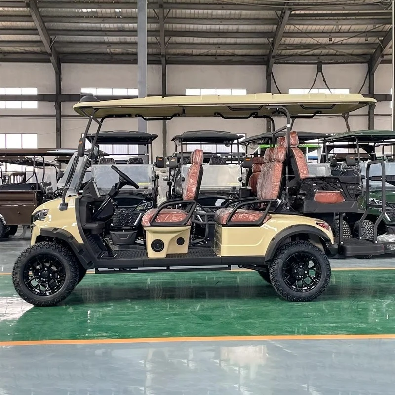 High Quality 72V Lithium Battery Electric Golf Cart 6 Seater Luxury Club Car Off-Road Sightseeing Car LXM