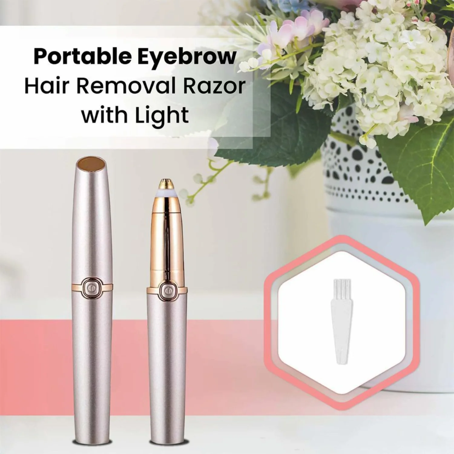 مزيل وتشذيب شعر الحواجب - ماكينة إزالة شعر الحواجب الكهربائية النسائية لتنعيم وتشكيل الحواجب - ماكينة حلاقة محمولة للحواجب