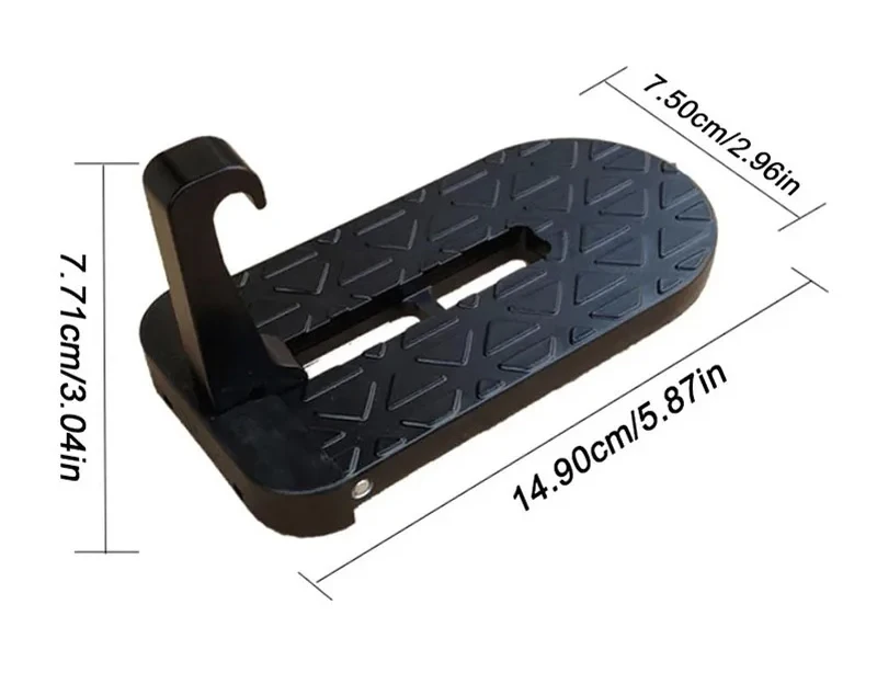 Faltbare Auto Dach Rack Schritt Auto Tür Schritt Latch Haken Hilfs Fuß Pedal Multifunktions Aluminium Legierung Sicherheit Hammer – Detail 2