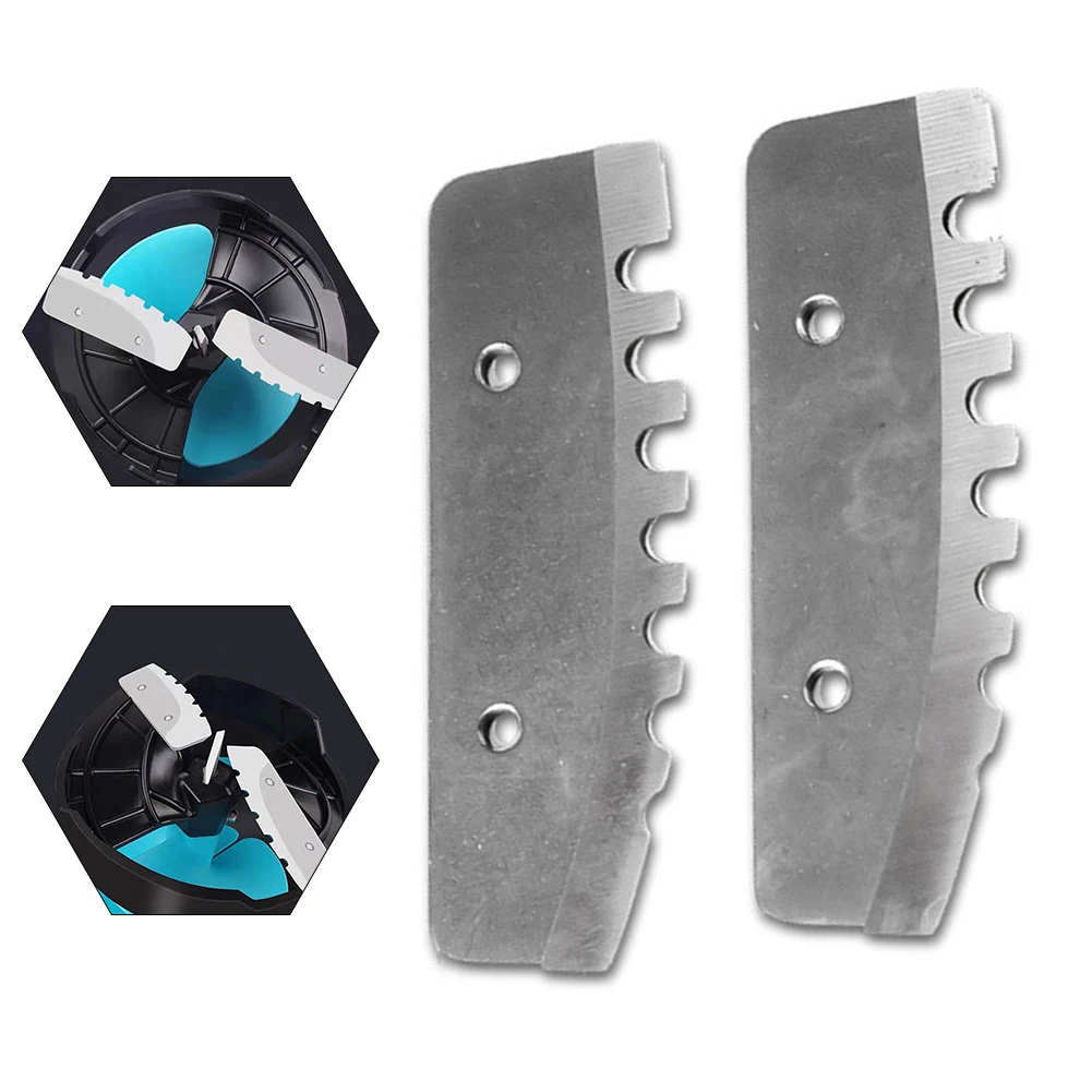 2pcs 6 Inches Replacement Auger Blades Ice Auger Blades For Power Ice Auger Tool Stainless Steel Ice Auger Blades Power Tools