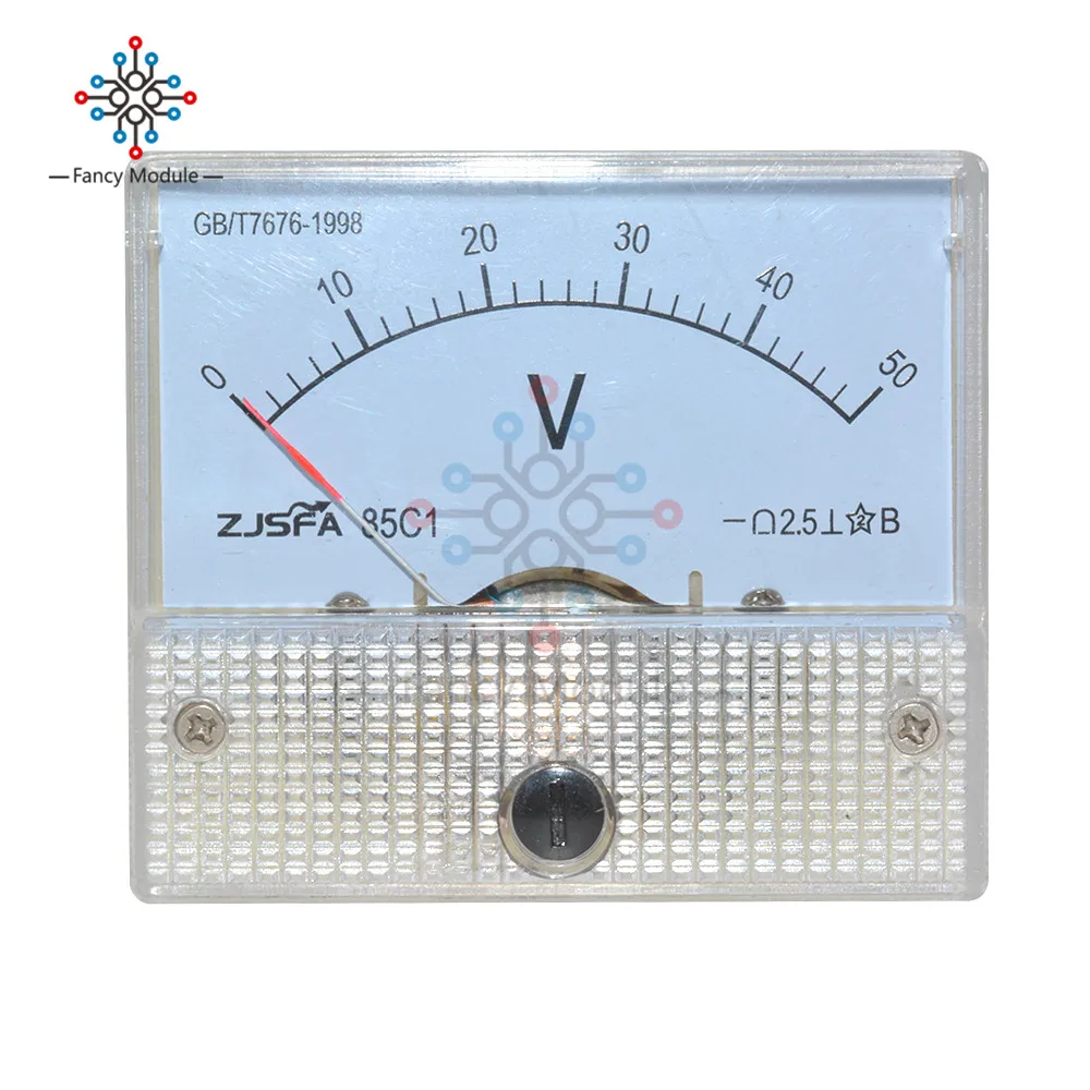 Misuratore di tensione del pannello Volt analogico professionale DC 0-30/0-50V voltmetro Gauge