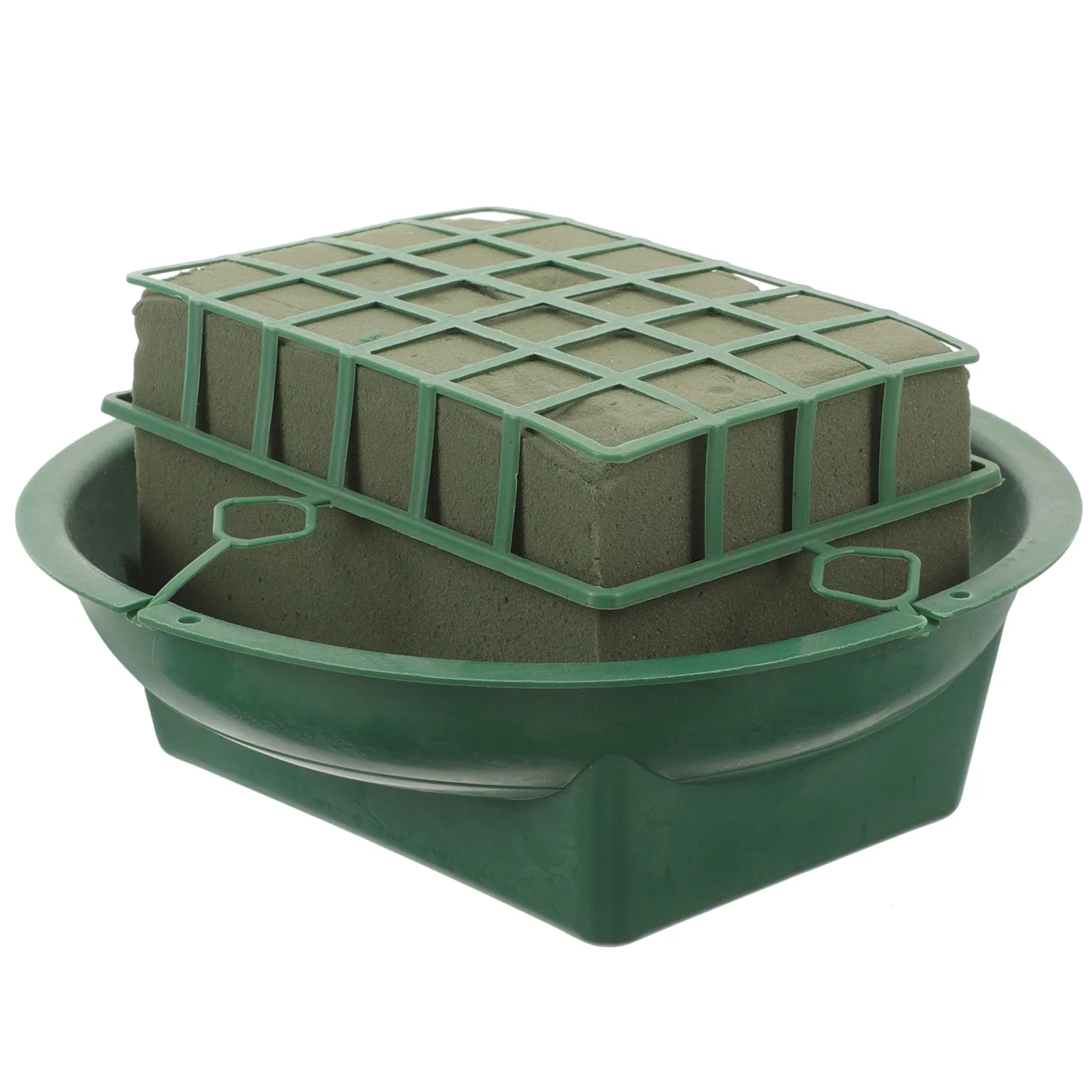 

Floral Foam Cage Flower Mud Bowl for Arrangement Wedding Decor Tool Green Foams Plastic Material Lightweight Compact Size Home