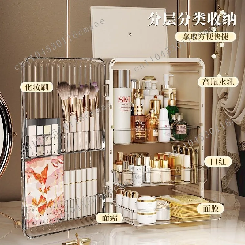 Cosmetics Storage Box, Storage Rack, Vanity Case, Dresser, Skin Care Products, Large-capacity Dust-proof Lipstick Table